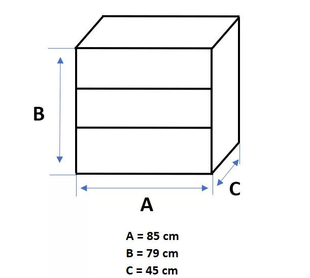 Chest of 3 Drawers - Image 3