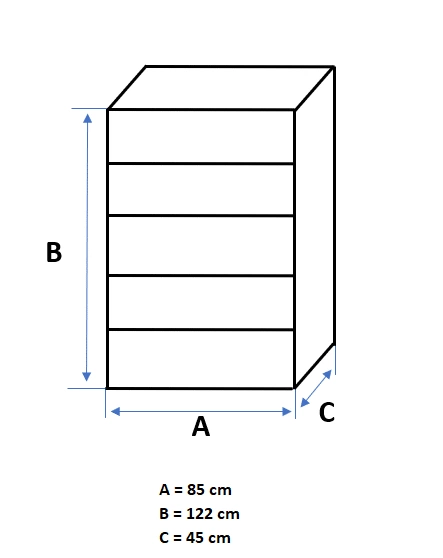 Chest of 5 Drawers - Image 3