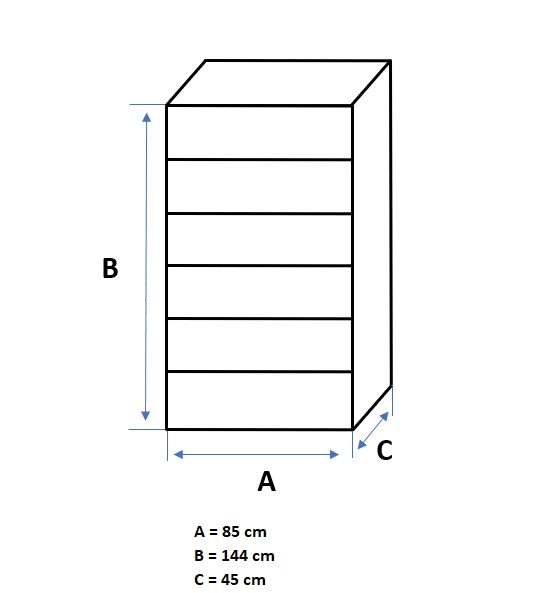 Chest of 6 Drawers - Image 3