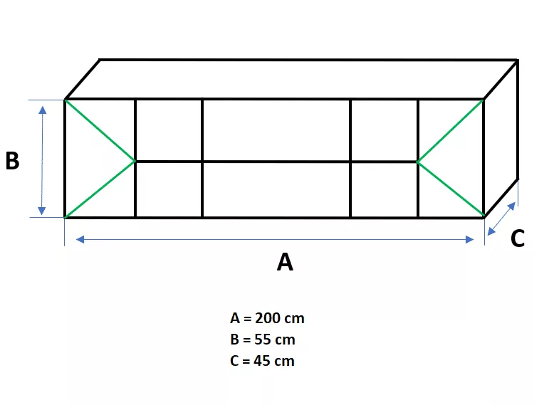 TV Stand, 2 Doors, 2 Drawers - Image 3