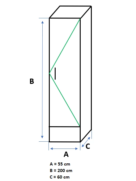 Single Wardrobe, 1 Drawer, Right - Image 3