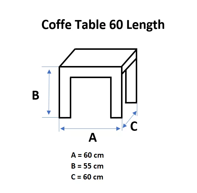 Coffee Table, 60 length - Image 3