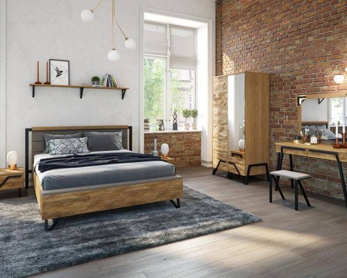 Contemporary Loft Furniture Light Oak