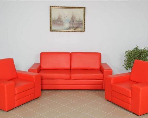 Contemporary, Prestige Elegant Sofa Real Leather or Fabric