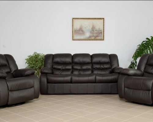 Contemporary, Prestige Elegant Sofa Real Leather or Fabric
